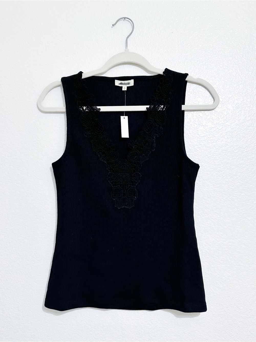 Madewell Lace-Trim V-Neck Tank M - Picture 2 of 5